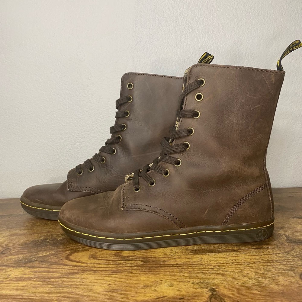 Brown Leather Dr. Martens Lace Up Boot